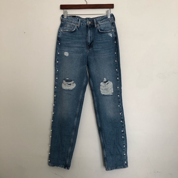 H&M high waisted pearl jeans - Picture 2 of 7